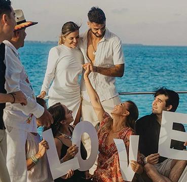 Destination Weddings on a Private Catamaran in the Mexican Caribbean